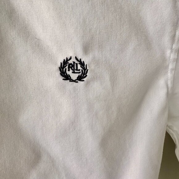 Ralph Lauren Cotton Blend Long Sleeve Button Down Shirt White - Picture 4 of 8